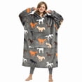 thumbnail image 1 of Catalonia Full Body Oversized Blanket Hoodie Sweatshirt, Extra Long Wearable Fleece Pullover, Gift for Adult Men Women Wife Girlfriend, 1 of 7