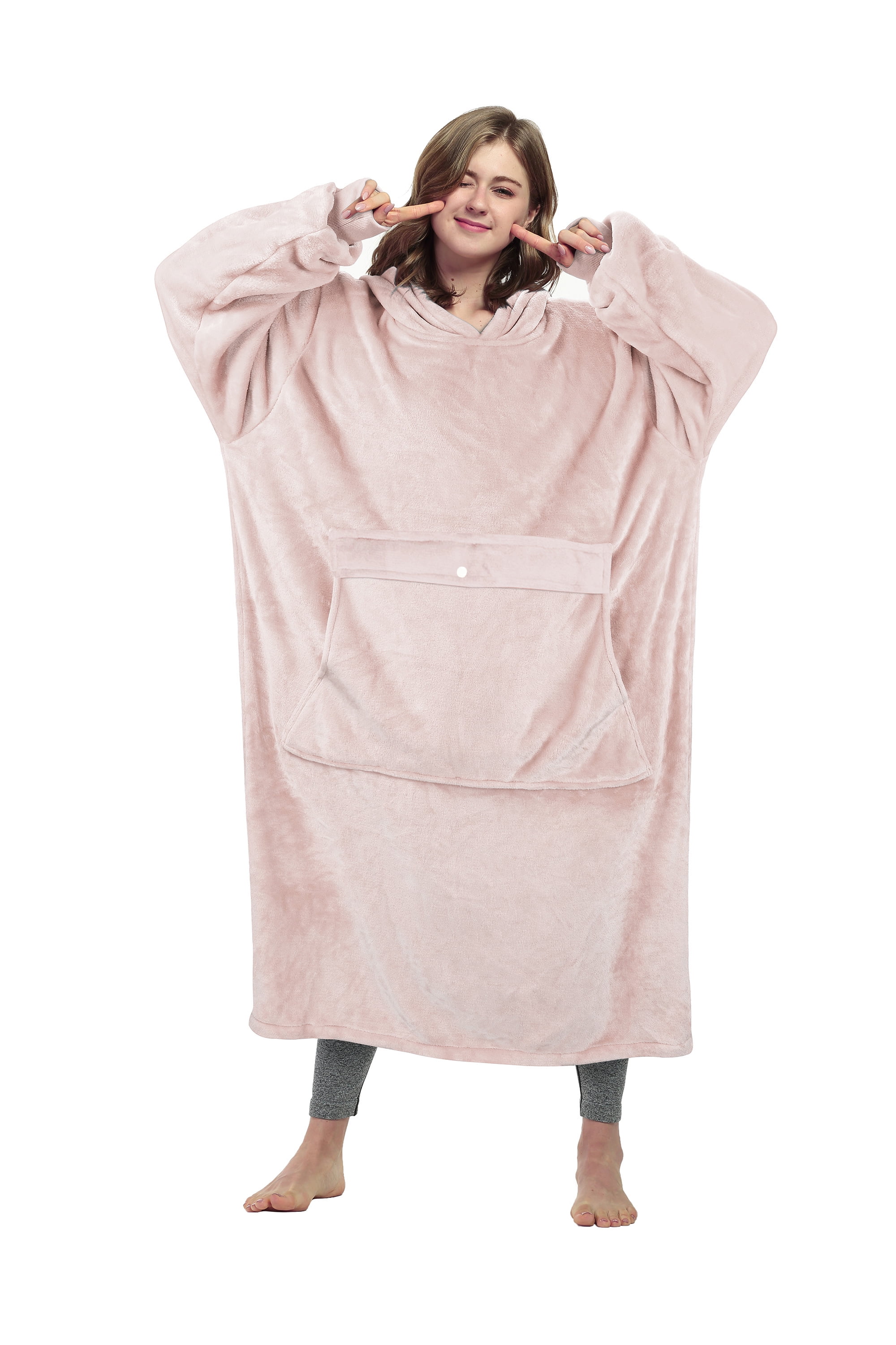 Catalonia Full Body Oversized Blanket Hoodie Sweatshirt, Extra Long Wearable Fleece Pullover, Gift for Adult Men Women Wife Girlfriend