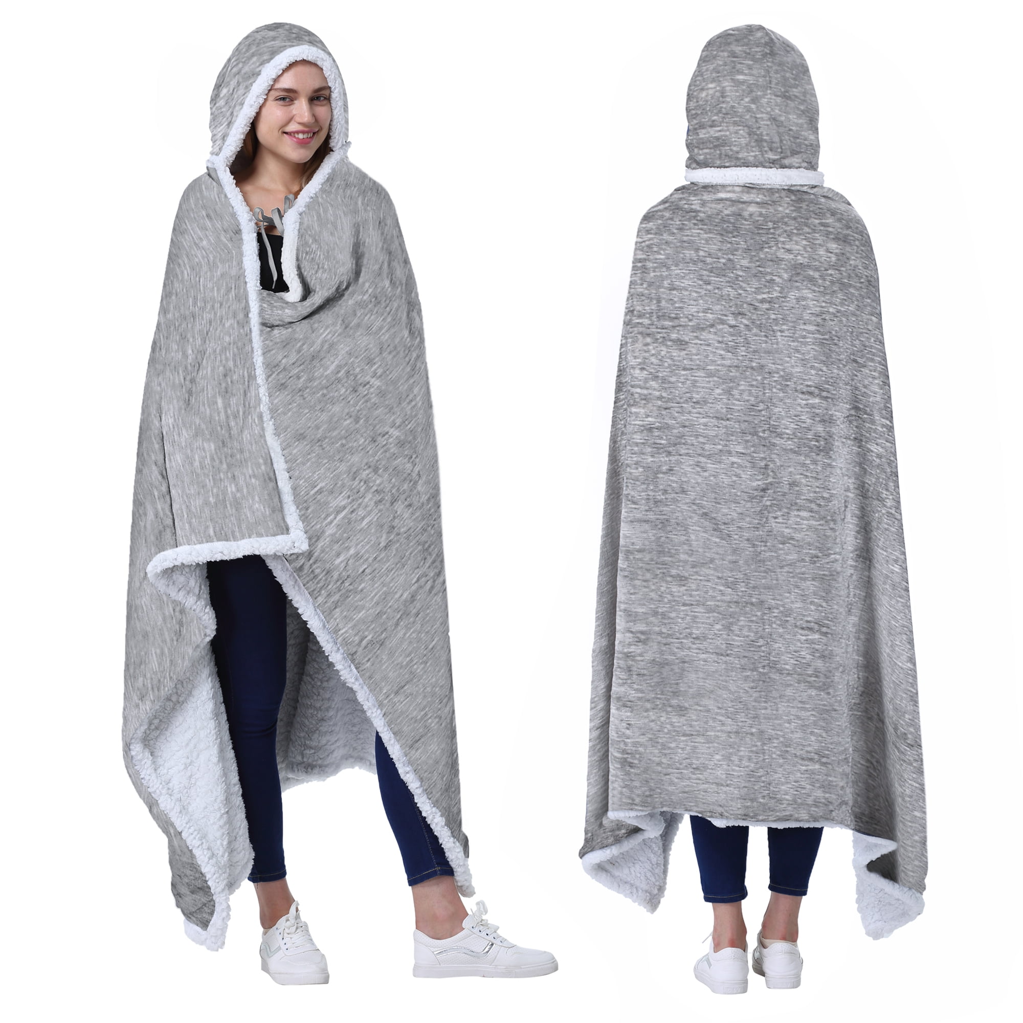 Tenby Wearable Blanket with Sleeves for Women and Men, Oversized One Size  Sherpa Blanket Hoodie Sweatshirt with Front Pocket, Foldable Portable  Travel