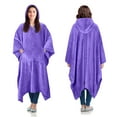 thumbnail image 1 of Catalonia Hooded Wearable Cape with Hood Throws Blanket Poncho for Adult Women Men, Fleece Wrap, 1 of 8