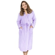 Catalonia Womens Lightweight Bath Robe with Pockets, Purple