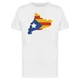 thumbnail image 1 of Catalonia Map With Flag T-Shirt Men -Image by Shutterstock, Male Small, 1 of 2