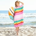 thumbnail image 1 of Catalonia Microfiber Surf Poncho,Water Absorbent Changing Towel Robe,Rainbow, 1 of 7