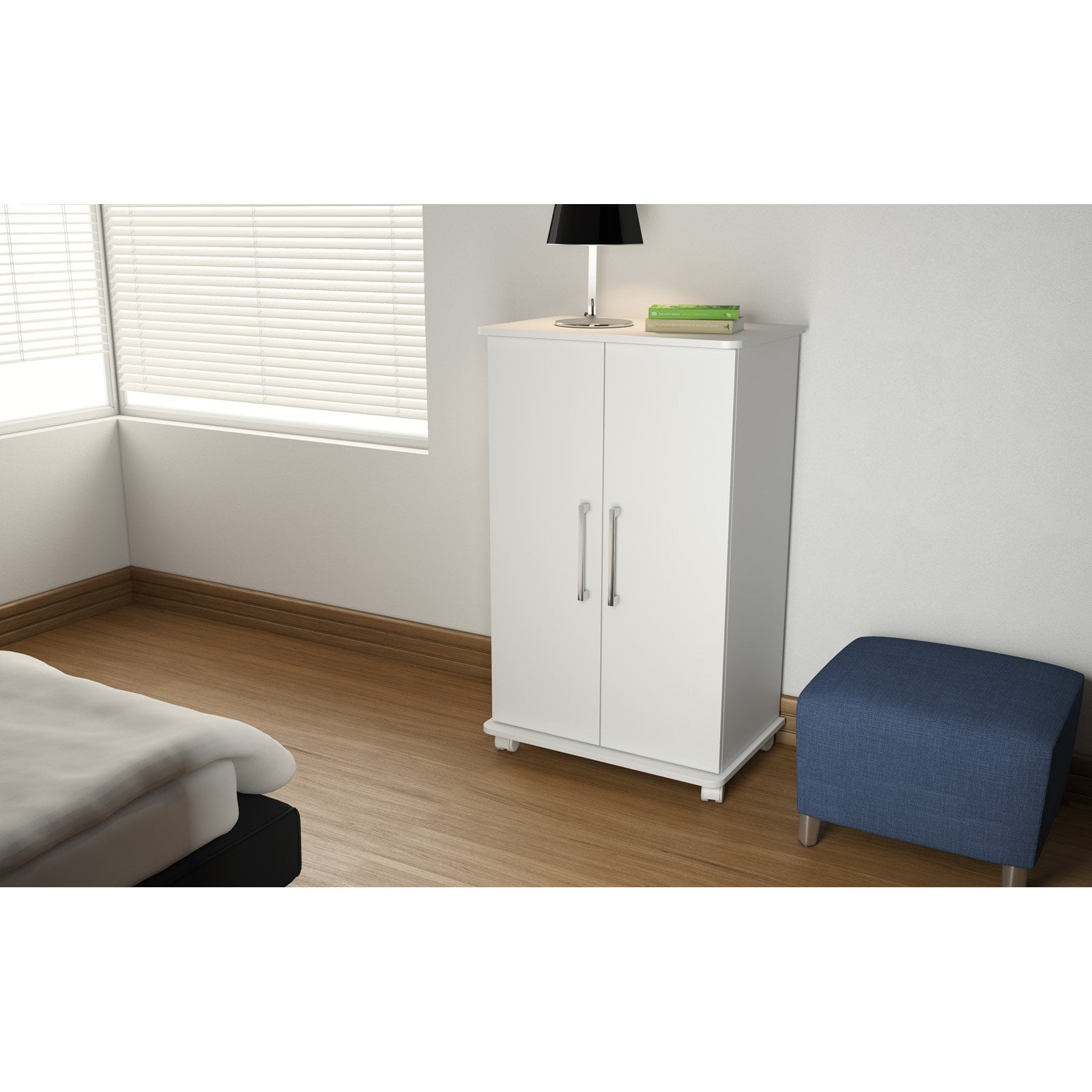 Catalonia Mobile Shoe Closet 2.0 with 6 shelves in White