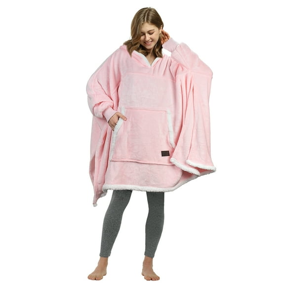 Catalonia Oversized Blanket Poncho Cape, Casual Blanket Hoodie Sweatshirt, Batwing Coat Pullover, Light Weight, Cozy, Comfortable, Roomy Wearable Blanket for Adult Women, Men and Teens