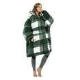 thumbnail image 1 of Catalonia Plaid Oversized Wearable Blanket Hoodie Sweatshirt, Comfortable Sherpa Lounging Pullover for Men Women Wife Girlfriend, 1 of 6