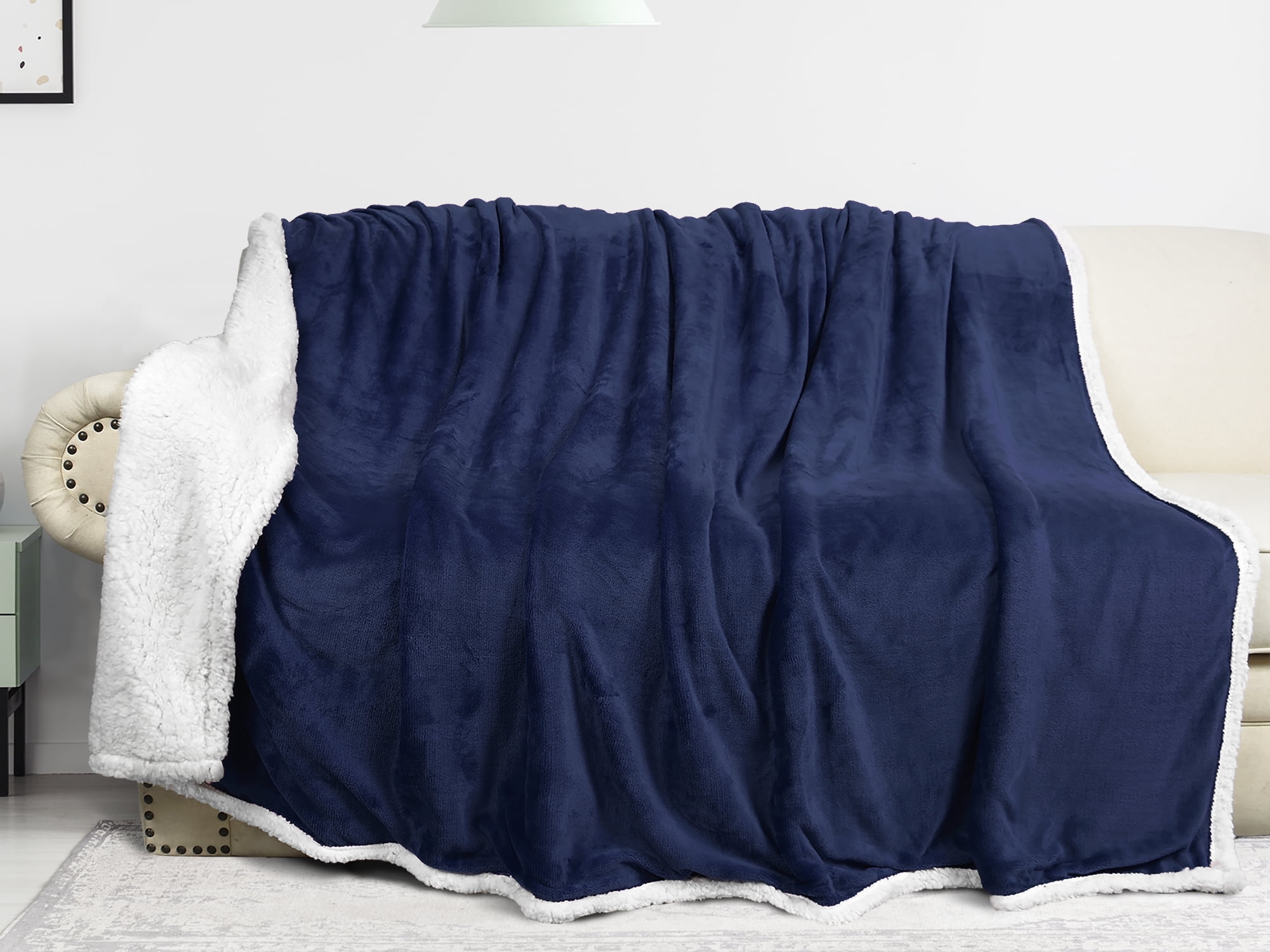 Catalonia Sherpa-Decke – Superweiche Fleece-Plüschdecke, 152x203 Cm, Kuschelig Warm, Beidseitig Nutzbar