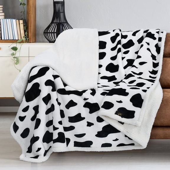 Catalonia Sherpa Fleece Throw Blanket, Soft Plush Couch Blanket, TV Bed Blanket, Comfy Warm Heavy Throws, Comfort Caring Gift, Dalmatian, 50"" x 60""