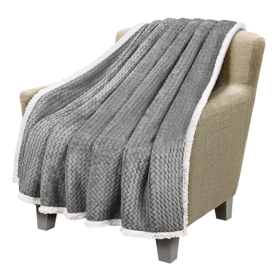 Catalonia Sherpa Throws Fluffy Fuzzy Fleece Blanket 50”x60” for Adults Children, Super Soft Comfy Plush for Sofa Couch Bed Reversible All Season