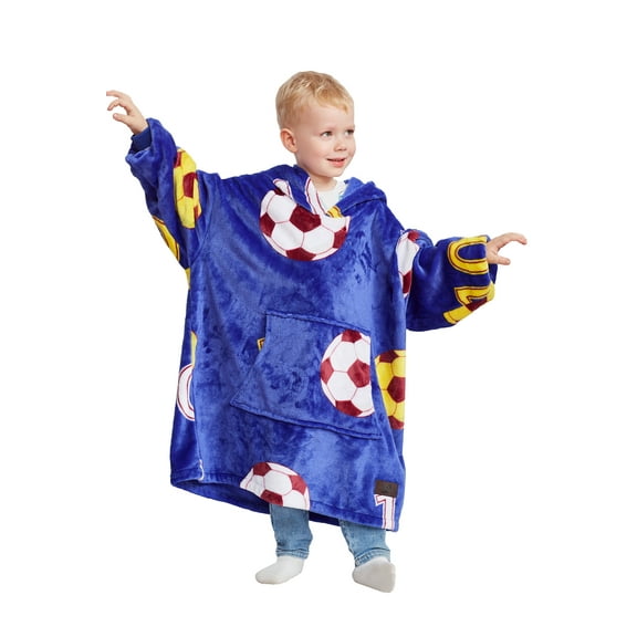 Catalonia Wearable Blanket Hoodie for Kids Oversized Sweatshirt Blanket With Pocket 6-10 Year Old Girl & Boy Cute Hoodies Gift
