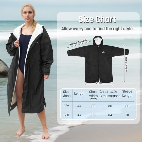 Catalonia Swim Parka for Women Men, Oversized Lightweight Surf Swim Jacket, Waterproof Warm Swim Coat, Changing Poncho Robe