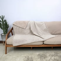 Catalonia Waterproof Blanket for Baby, Pee Proof Pet Cover for Couch Bed, Reversible Sherpa Fleece Throws for Relaxing Traveling Camping, Camel/Taupe, 60"" x 50"".