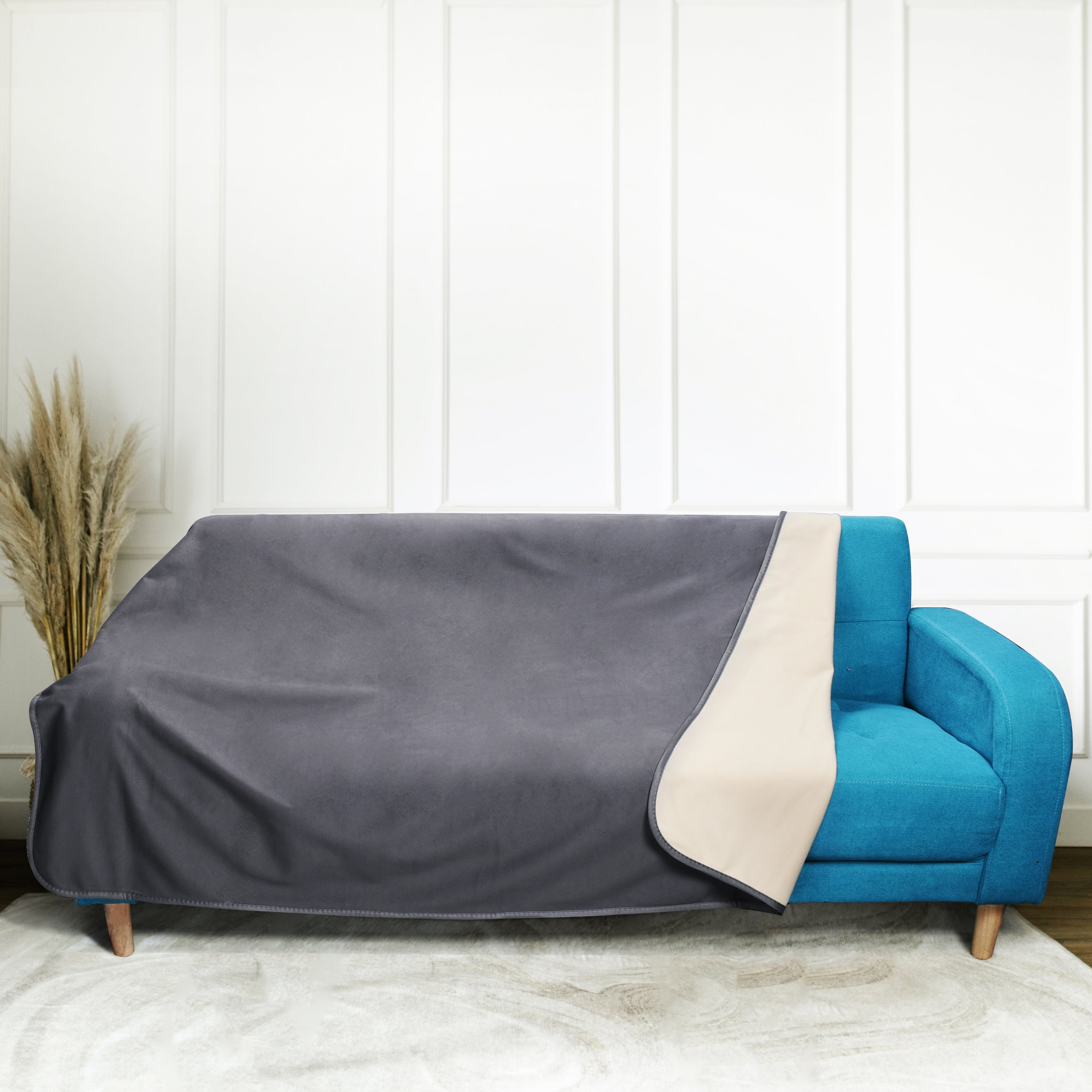 Catalonia Waterproof Blanket for Couch, Reversible Washable Sofa Bed Coverlet Protector | Leak