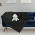 thumbnail image 1 of Catalonia Waterproof Dogs Blanket, Liquid Pee Proof Pet Throws Blanket and Bed Mat For Dog , 100% Polyester Couch Covers Blanket,  80X60 inches,Machine Washable ,Black, 1 of 7