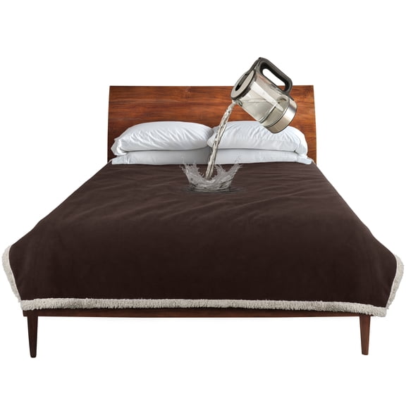 Catalonia Waterproof Fleece Blanket Sherpa Reversible Throw for Boat Couch Sofa Bed Protector Furniture Cover Large 60