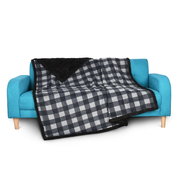 Catalonia Waterproof Fleece Blanket Sherpa Reversible Throw for Boat Couch Sofa Bed Protector Furniture Cover