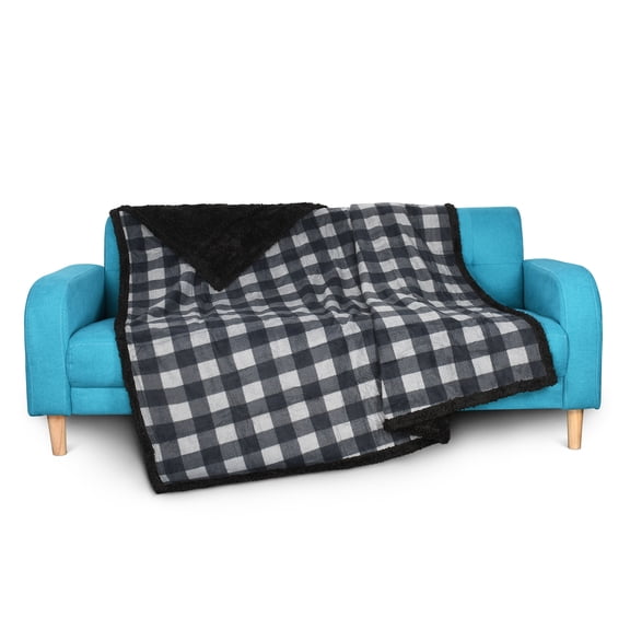 Catalonia Waterproof Fleece Blanket Sherpa Reversible Throw for Boat Couch Sofa Bed Protector Furniture Cover
