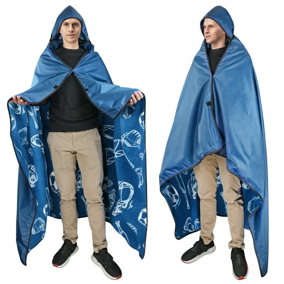 Catalonia Waterproof Throws Blanket for Outdoors,yoga, and Beach, All Age Group, Blue