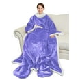 thumbnail image 1 of Catalonia Wearable TV Blanket with Sleeves Arms & Feet pockets for Adult Micro Plush Fleece Large Wrap Throw Robe 68" x 53", 1 of 7