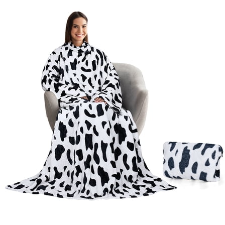 Catalonia Wearable TV Blanket with Sleeves Arms Micro Plush Fleece Wrap Throw Robe 73 x 51”
