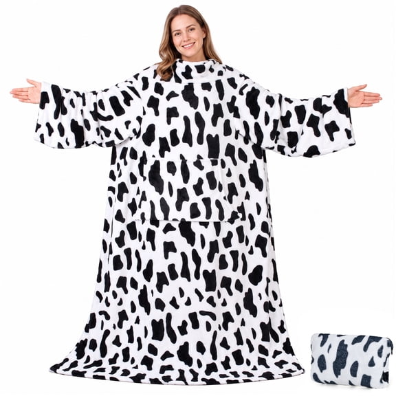 Catalonia Wearable TV Blanket with Sleeves Arms Micro Plush Fleece Wrap Throw Robe 73 x 51”