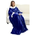 thumbnail image 1 of Catalonia Wearable TV Blanket with Sleeves Arms Warm Micro Plush Sherpa Fleece for Adult Large Wrap Throw Robe 72” x 55”, 1 of 7