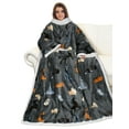 thumbnail image 1 of Catalonia Wearable TV Blanket with Sleeves Arms Warm Micro Plush Sherpa Fleece for Adult Large Wrap Throw Robe 72 x 55”, 1 of 7
