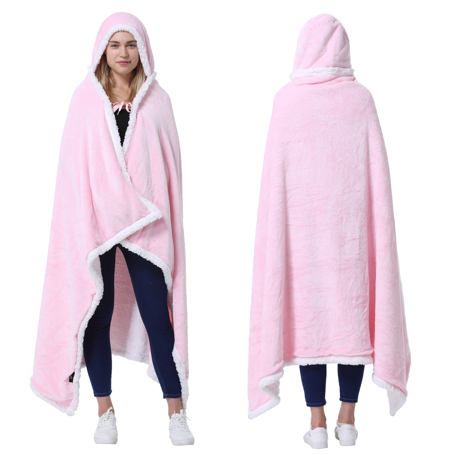 Catalonia Wearable TV Blanket with Sleeves Arms Warm Micro Plush Sherpa Fleece for Adult Large Wrap Throw Robe 72 x 55”