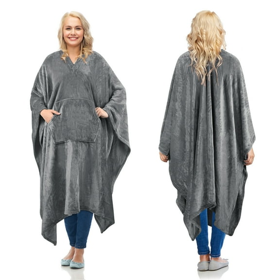 Catalonia Wearable TV Blanket with Sleeves Arms Warm Micro Plush Sherpa Fleece for Adult Large Wrap Throw Robe 72 x 55”