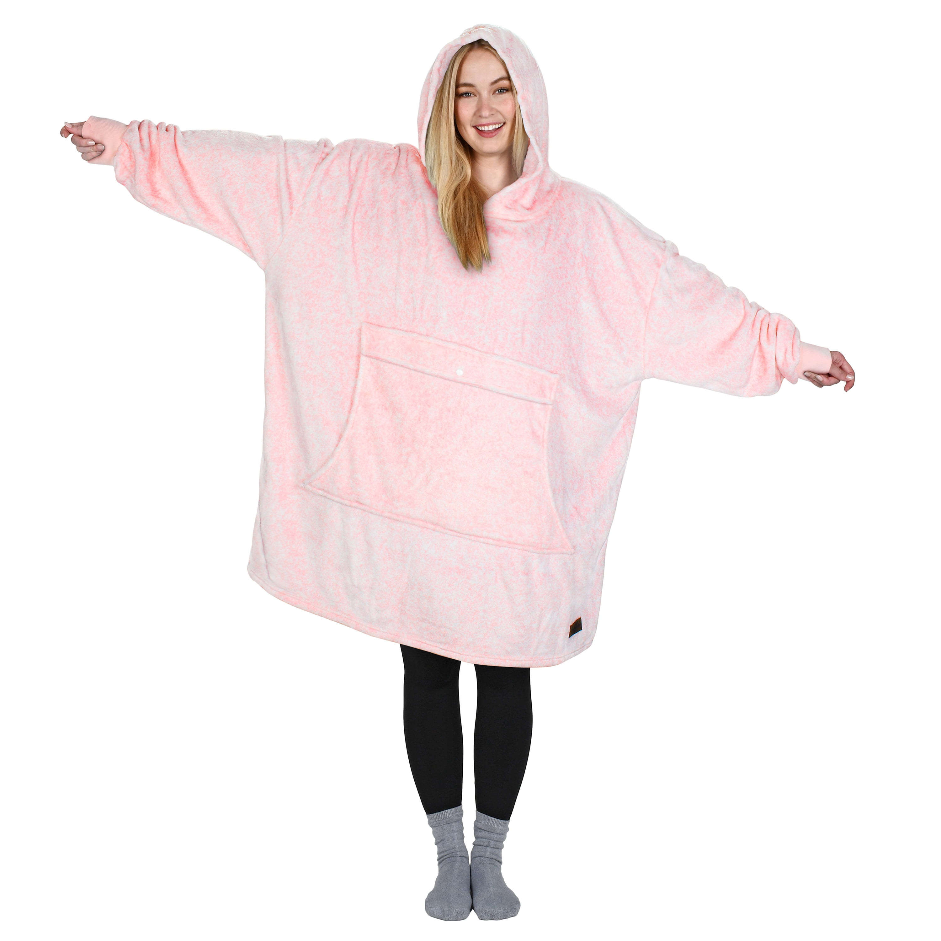 Catalonia Women's Hoodie Sweatshirt, Casual Long Sleeves Pullover Sweater with front Pocket, Blanket Hoodie Sweatshirt, Pinkash