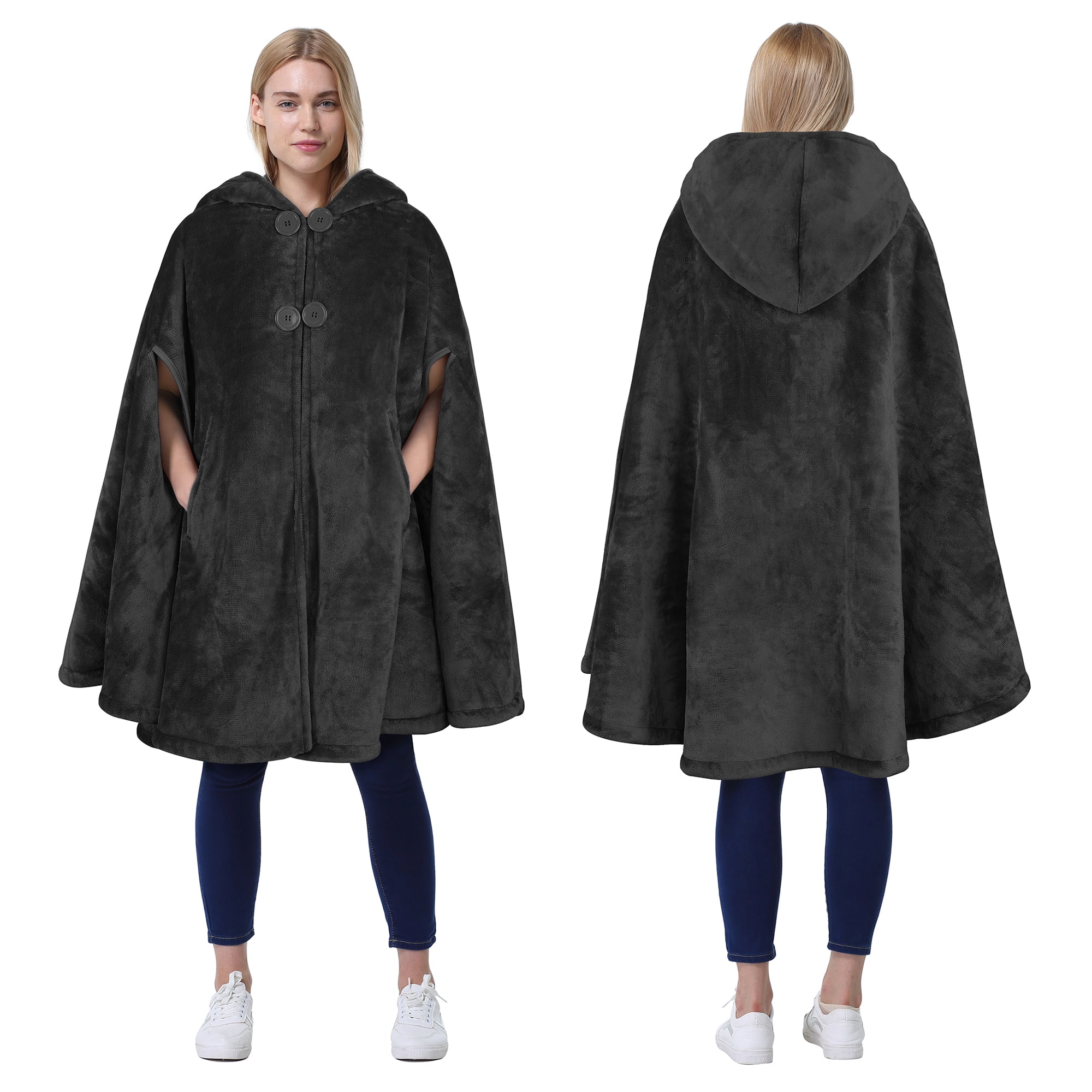 Catalonia Classy Portable Poncho Blanket Coperta Accogliente Da Indossare Fluffy Caldo Lungo Portatile Sherpa 652090