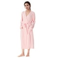 thumbnail image 1 of Catalonia Women's Towel Bathrobes, Lightweight Cotton Waffle Full-Length Cloth Robe,Soft Absorbent Robes Home Hotel Spa Long Sleeves Robe,Pink,M, 1 of 8