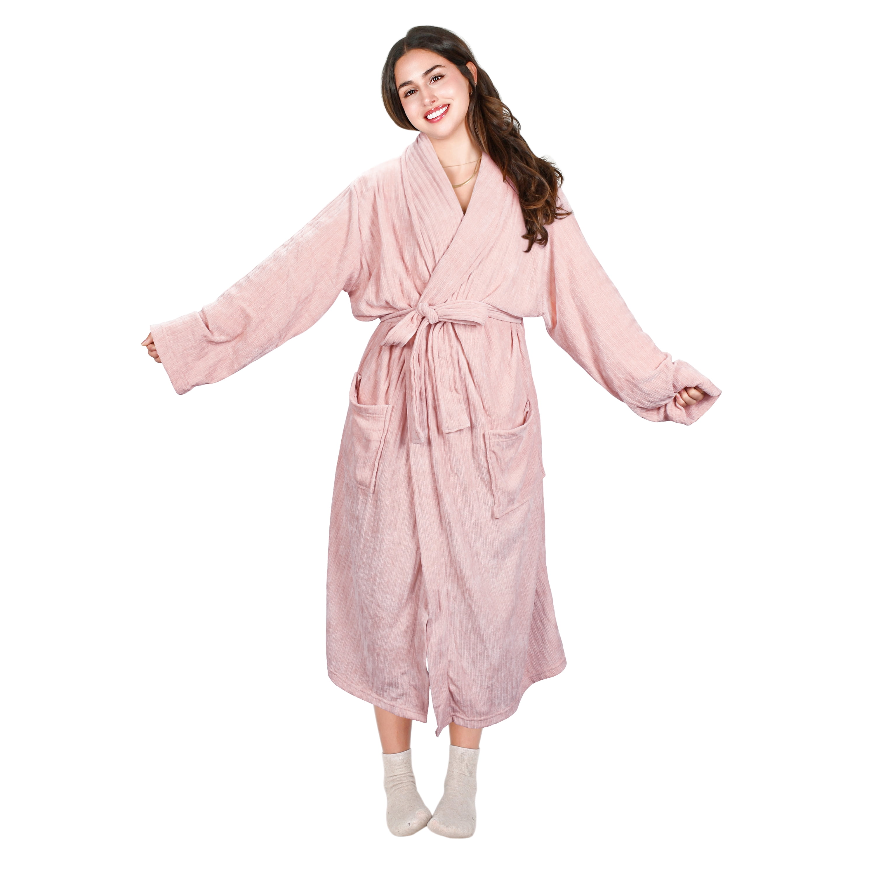 Catalonia Womens Chenille Fleece Robe Blanket, Long Dressing Gown