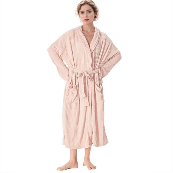 Catalonia Womens Robe, Soft and Warm Cotton Long Length Terry Towel Bathrobe for Women, Winter Home Hotel Spa Long Sleeve Bathrobe