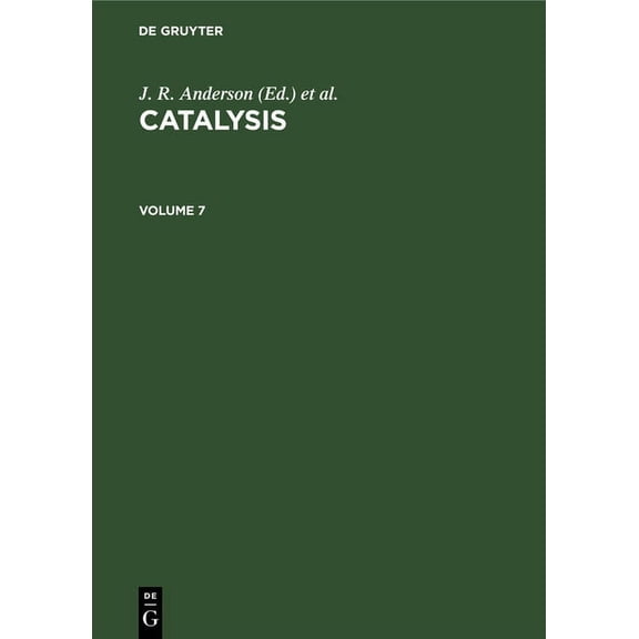 Catalysis. Volume 7, (Hardcover)