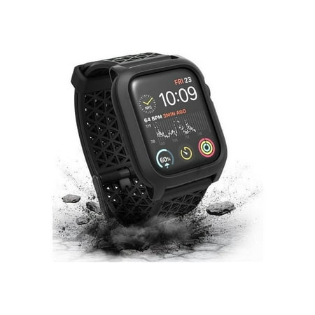 Catalyst - Band and Protective Case for Apple Watch® 44mm - Stealth Black
