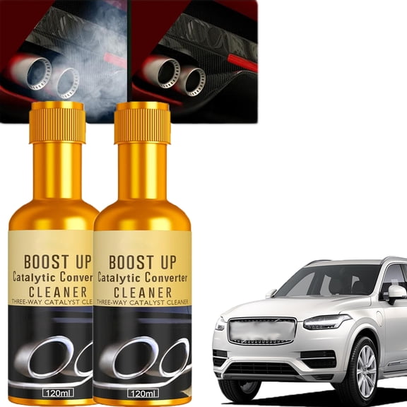 Catalytic Cleaner, Boost up Catalytic System Cleaner, Fuel & Exhaust System Cleaner, Catalytic Converter Cleaning Solution, Engine Carbon Cleaner for Performance Optimization (2PC)
