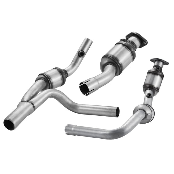 Catalytic Converter, 2 Pack, Compatible with 2007-2009 Jeep Wrangler 3.8L V6, Front, Right, Replacement OE 50482, Stainless Steel Material High Flow C