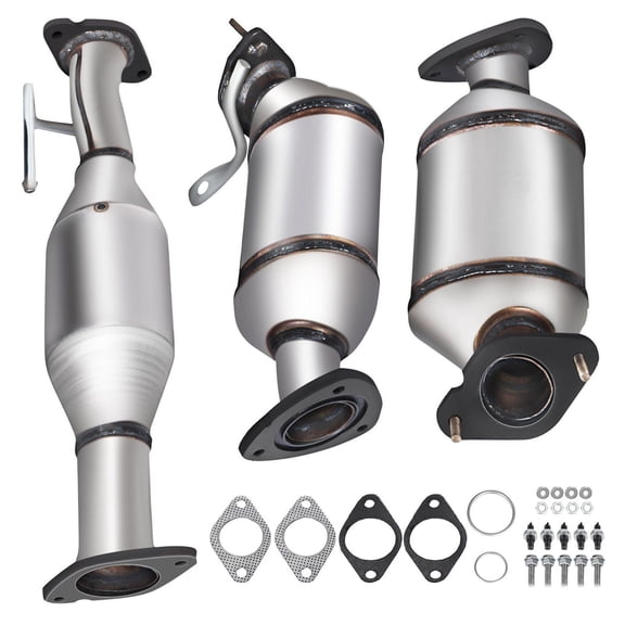 Catalytic Converter 3pcs for 2007-2017 Saturn Outlook/ / 3.6L V6, EPA Compliant Exhaust Pipe Stainless Steel High Flow Cat, Bolt-On