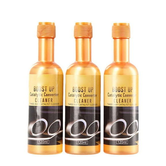 Catalytic Converter Cleaner 3pcs Kit - Fuel System Cleaner for Gas Cars to Lower Emissions and Boost Performance