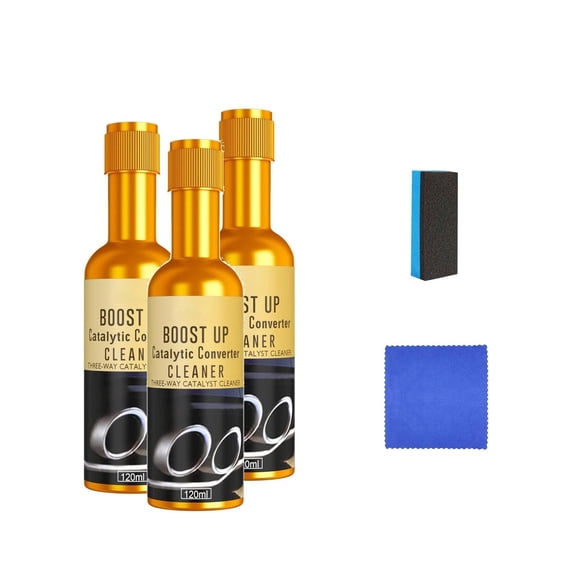 Catalytic Converter Cleaner Auto Parts Engine, Exhaust System Pipe Carbon Removal Cleaner Treatment Additive Oil, Fuel System Treatment Oil Additive for Gas and Diesel Car(120 ml)