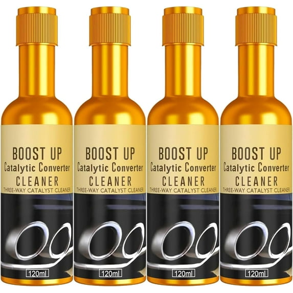 Catalytic Converter Cleaner for Car Engine Cleaner Powerful Booster Cleaner Oxygen Sensor The Fuel Injectors Cylinder Heads Cleaning Agent,Treatment Oil for Gas and Diesel Car (4Pcs)