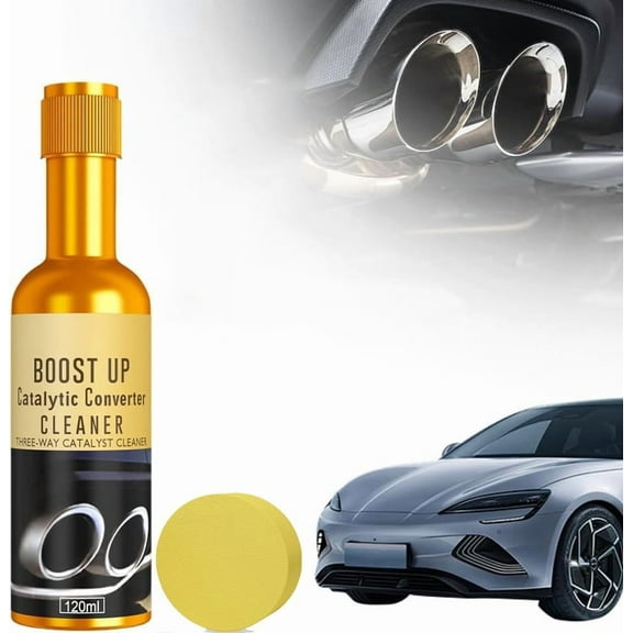 Catalytic Converter Cleaner for Gasoline Engines and Exhaust Systems,120ml Bottle for Removing Carbon Deposits and Improving Fuel Efficiency,Safe for Use in Cars,Trucks,SUVs with Easy Application
