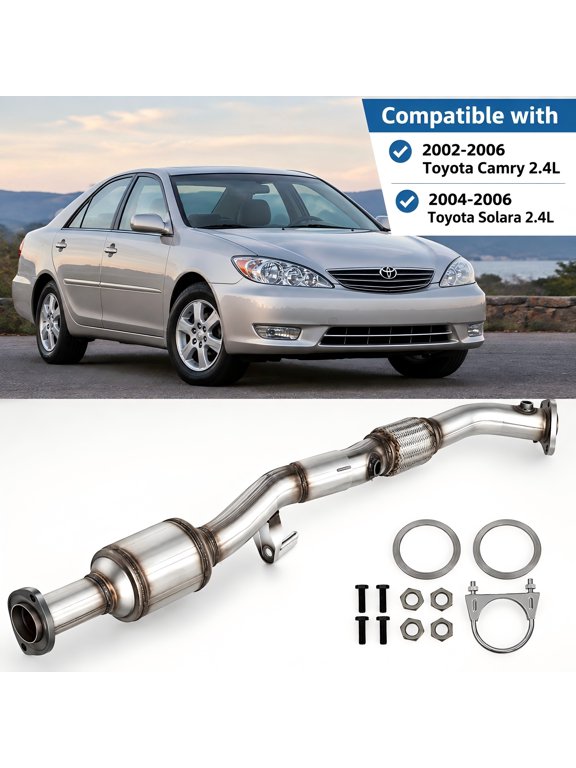 Catalytic Converter Replacement Flex Pipe for 2002-2006 Toyota Camry 2.4L and 2004-2006 Toyota Solara 2.4L