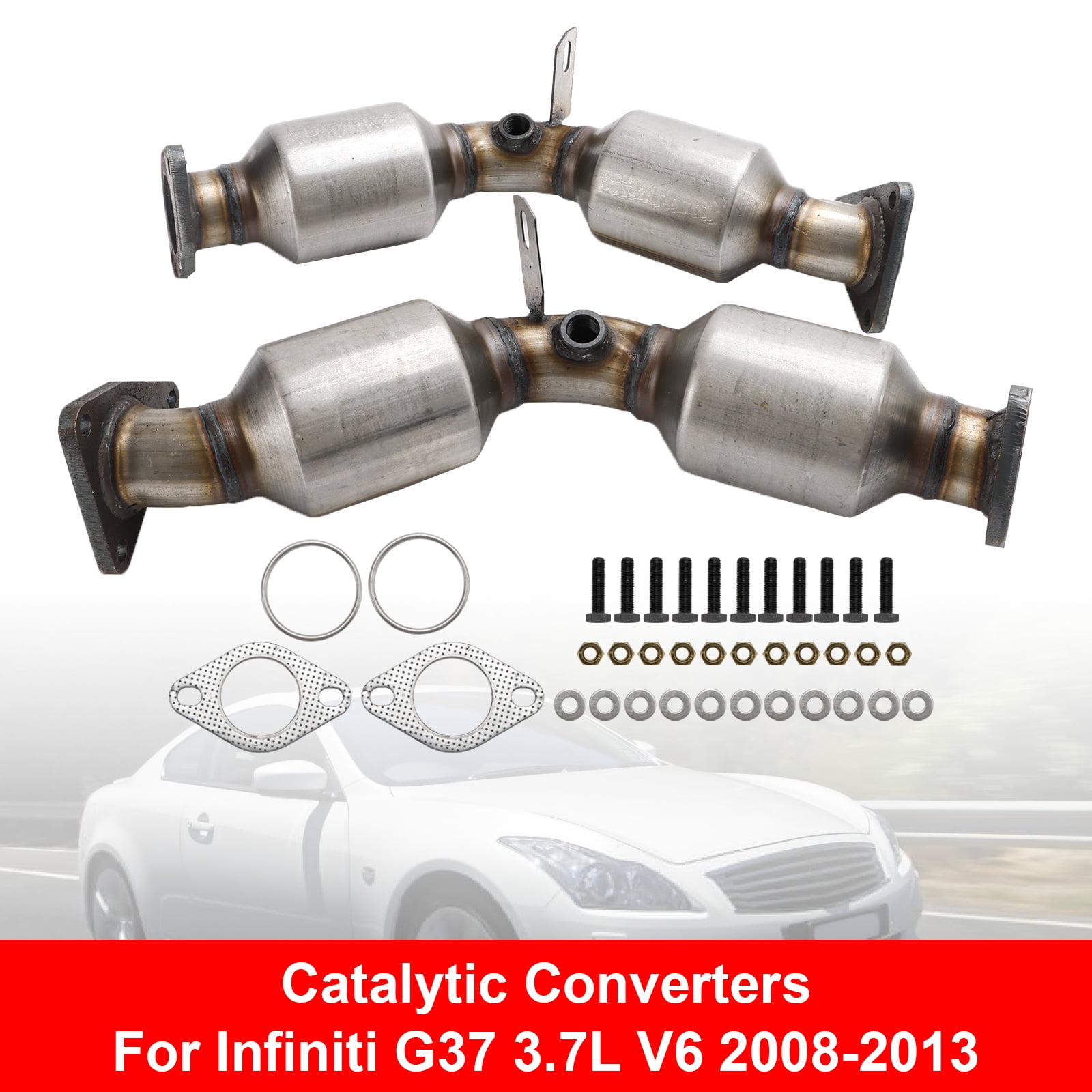 Pair Of Manifold Catalytic Converters Left & Right For 2004-2015 Nissan Titan 5.6L – LABLT Direct Fit