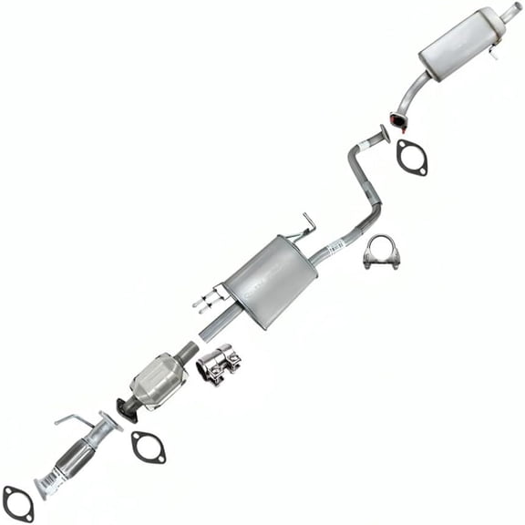 Northeastern Exhaust Front Flex Pipe, Catalytic Converter, Center & Rear Muffler Assembly Fits 2014-2016 Kia Soul 1.6L (Non-Turbo Models) - Direct Fit EPA-Approved | Stainless Steel System Kit