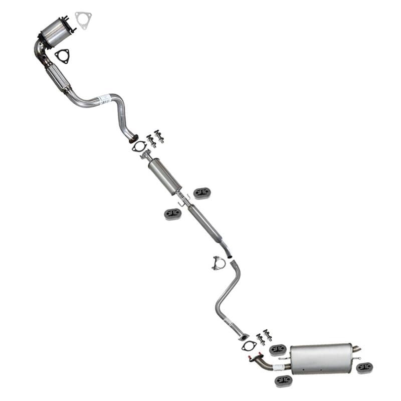Northeastern Exhaust Catalytic, Front Pipe, Resonator & Muffler w/ Hangers Fits 2004-2008 Chevy Aveo 1.6L (Hatchback Models w/ Manual Transmission) Direct Fit EPA | Stainless Steel Complete System