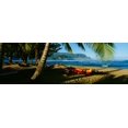 thumbnail image 1 of Catamaran on the beach, Hanalei Bay, Kauai, Hawaii, USA Poster Print (36 x 12), 1 of 1
