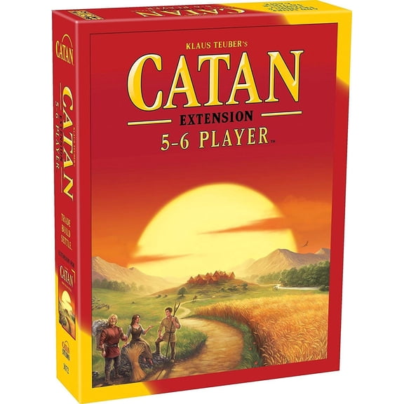 Catan Studio Catan Board Game,5-6 Player,11 Hexagonal Regional Tiles, 30 Wooden Settlements