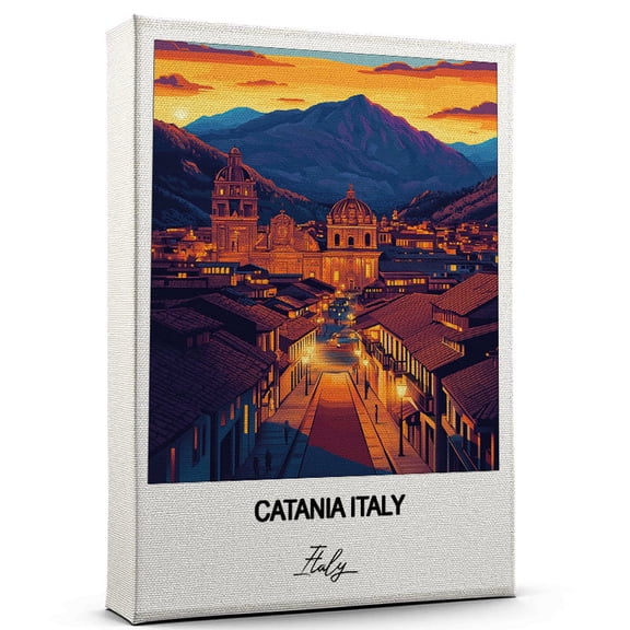 Catania Italy Travel Art Canvas  Modern Wall Art Inspired by Italy Canvas  Great Gift for Travel Lovers  Ready to Hang